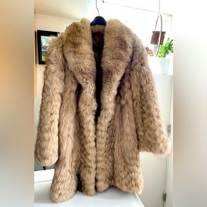 Real Blue Fox Fur Coat